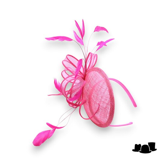 eigen atelier bespoke fascinator disc dondola candy pink