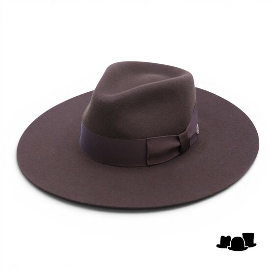 fernandez y roche fedora worden straight brim wolvilt bruin