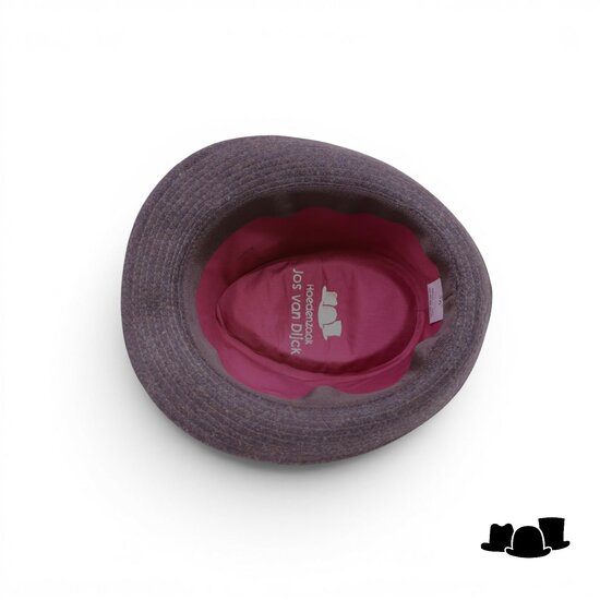 jos van dijck trilby wol donkerblauw bruin