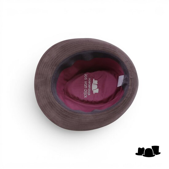 jos van dijck trilby wol chevron bruin