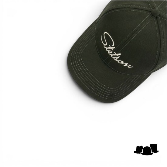 stetson baseball cap classic lettering groen
