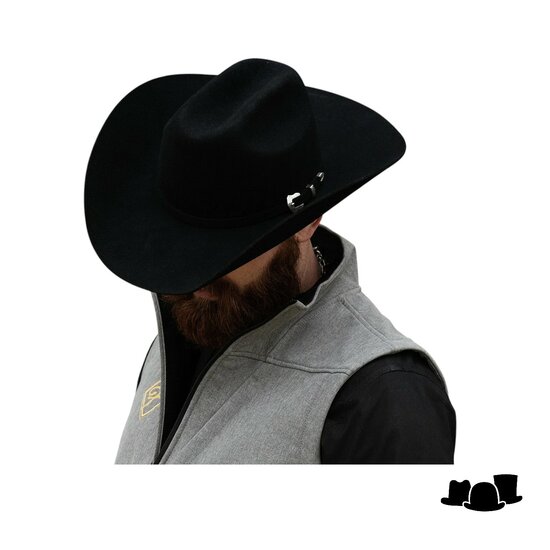 bailey western trigger 2x wool felt black