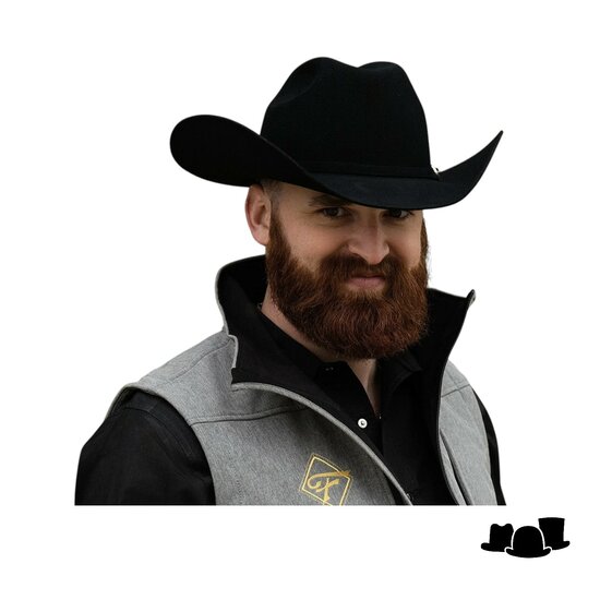 bailey western trigger 2x wool felt black
