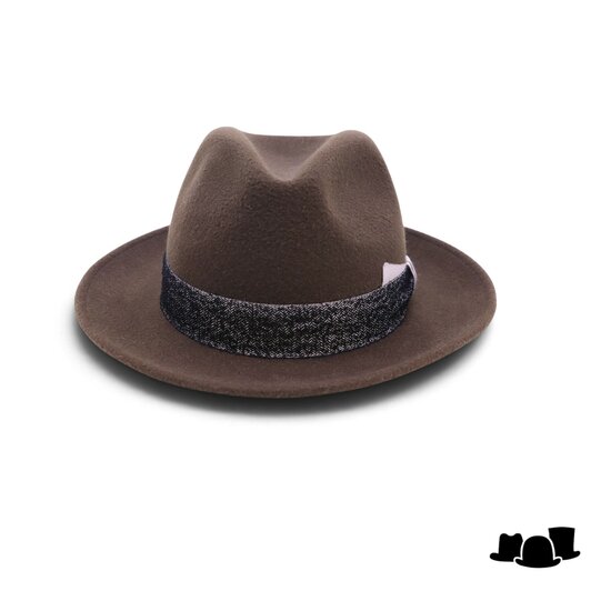 tesi fedora regina wol en haarvilt blend bruin