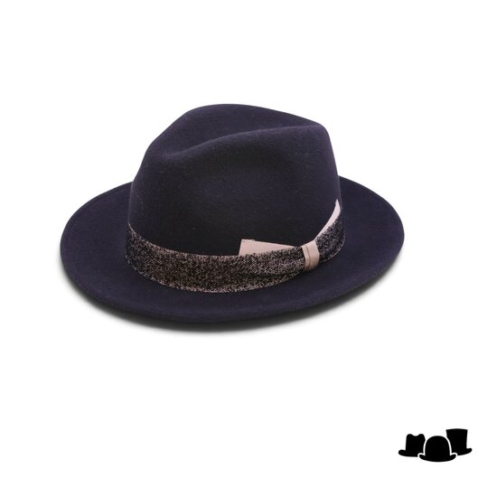 tesi fedora regina wol en haarvilt blend zwart