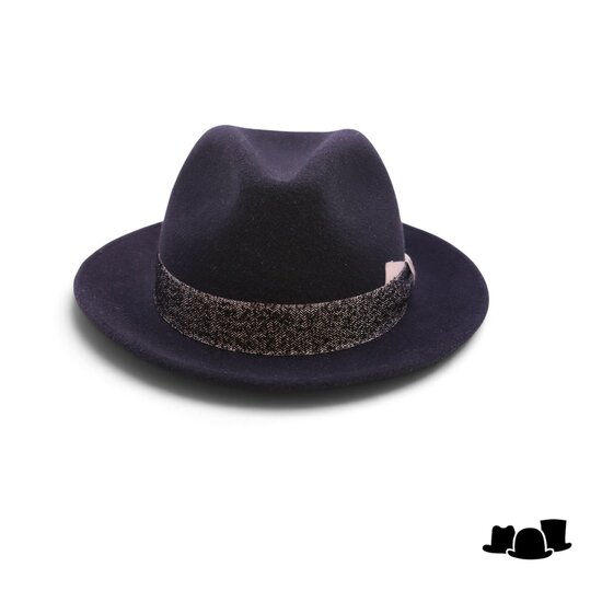 tesi fedora regina wol en haarvilt blend zwart