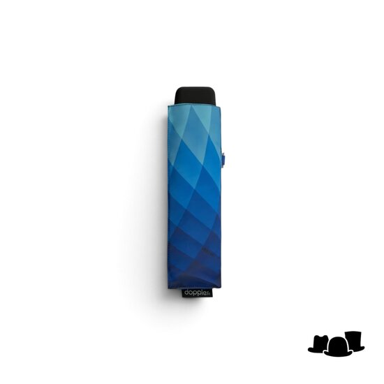 doppler paraplu carbonsteel mini slim fusion blue