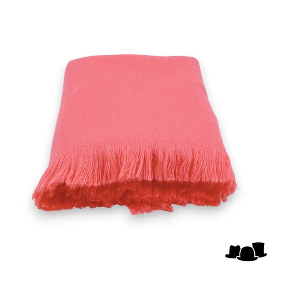 jos van dijck sjaal alpaca wol electric salmon