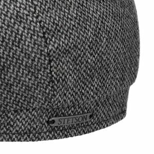 stetson newswboy cap hatteras woolmix small herringbone grey