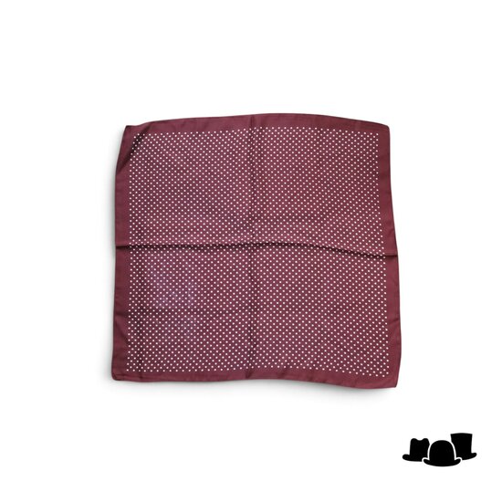 onkar neckerchief soft polka dots burgundy white