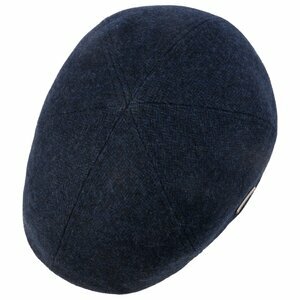 stetson ivy cap texas woolmix herringbone blauw