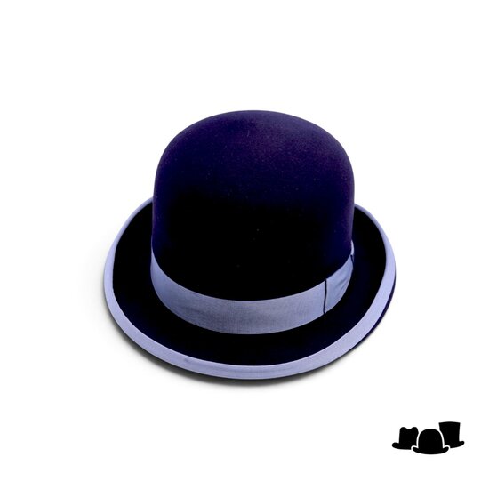 baldini bolhoed bombetta haarvilt navy contrast avio blauw