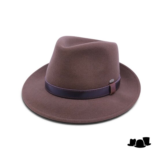 mayser denver outdoor crushable woolfelt trilby camel bruin