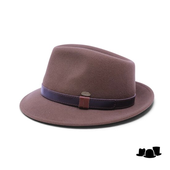 mayser denver outdoor crushable woolfelt trilby camel bruin