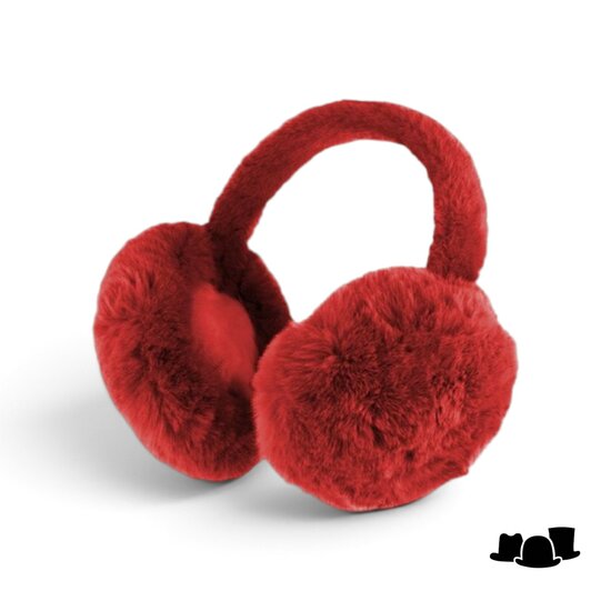 fiebig earwarmers faux fur strawberry red