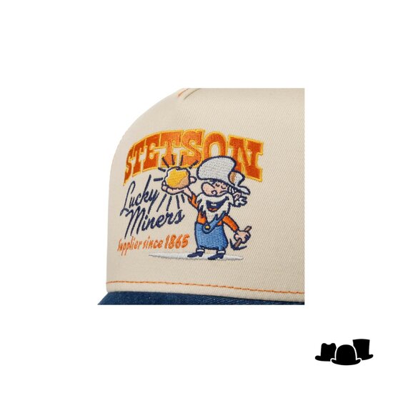 stetson trucker cap lucky miners yellow and blue