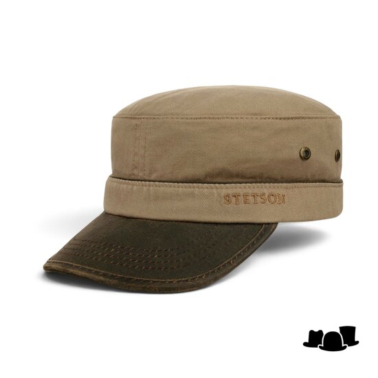 stetson army cap cotton brass