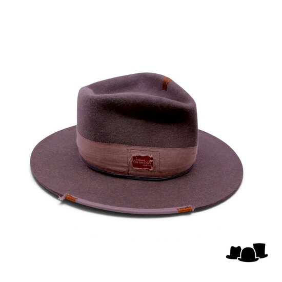 jos van dijck by silvester maria bespoke fedora haarvilt robusta brown