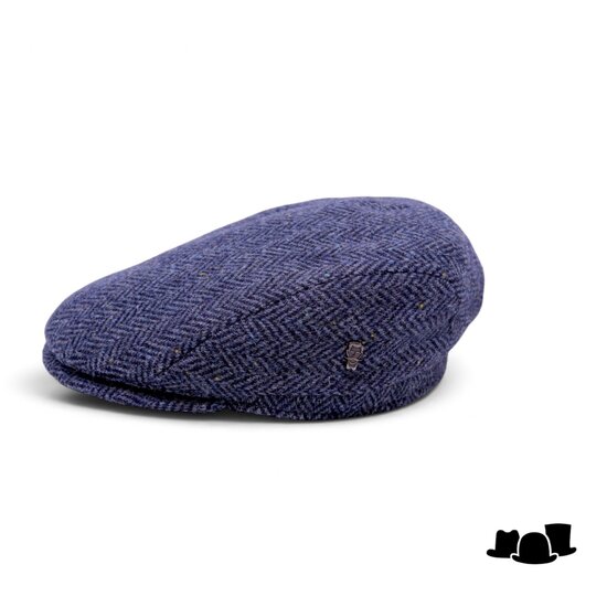 city sport ivy pet 92 harris tweed visgraat spikkel blauw