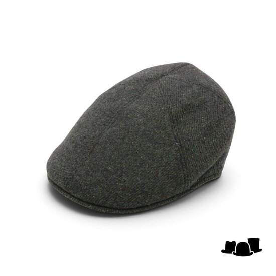 jos van dijck ivy pet six panel wol gemeleerd groen