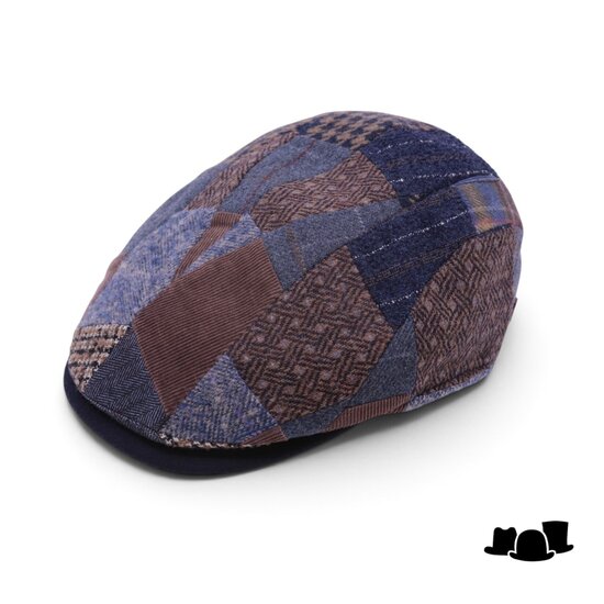 alfonso deste ivy pet john wol patchwork gedempt blauw 