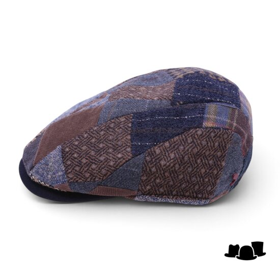 alfonso deste ivy pet john wol patchwork gedempt blauw 