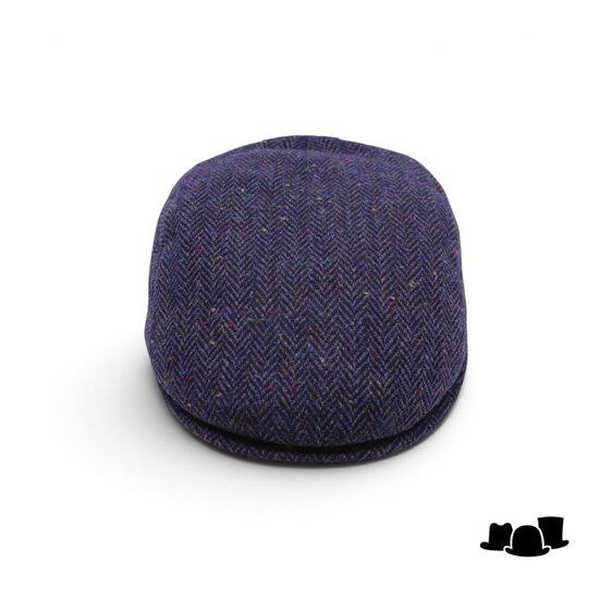 city sport ivy pet 92 scheerwol visgraat spikkel blauw multi 