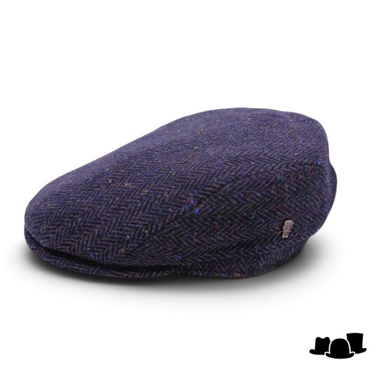 city sport ivy pet 92 scheerwol visgraat spikkel blauw multi 