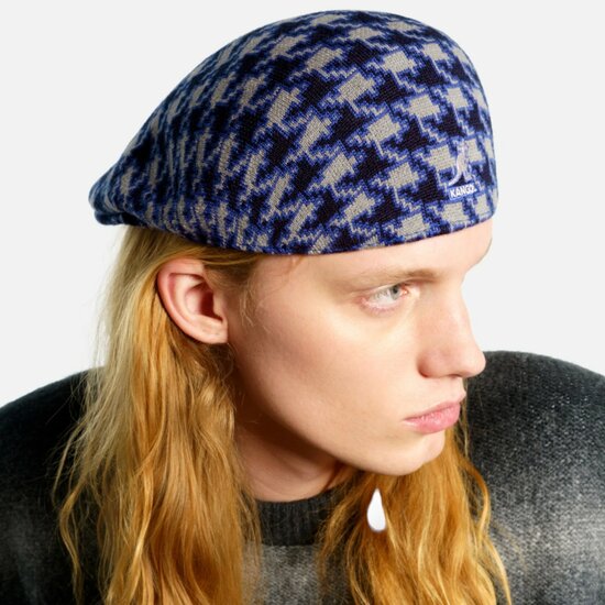 kangol flatcap 507 seamless wool houndstooth