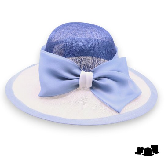 frasconi gelegenheidshoed giulia strik sinamay 3tone blauw