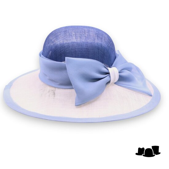 frasconi gelegenheidshoed giulia strik sinamay 3tone blauw