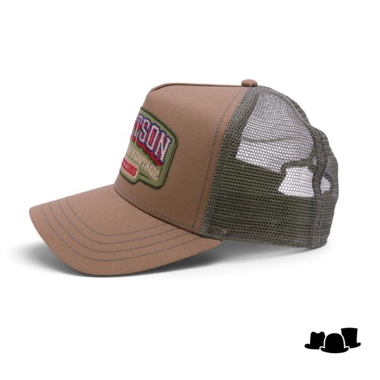 bespoke stetson trucker cap vintage western green leaves