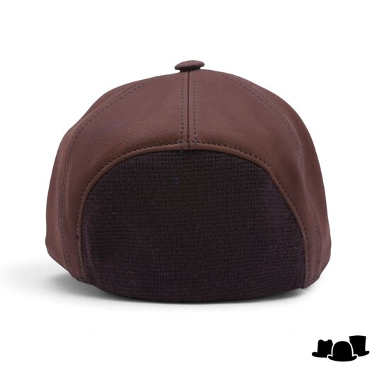 alfonso deste baseball fitted cap nubuck leder bruin