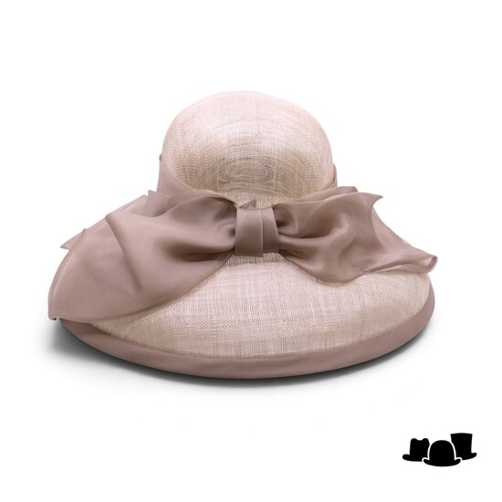 frasconi gelegenheidshoed tiffany sinamay naturel beige