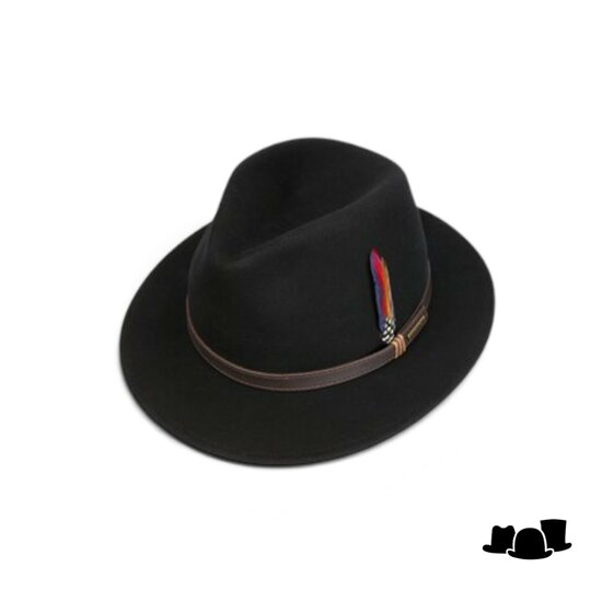 stetson traveller outdoor softfelt wool black