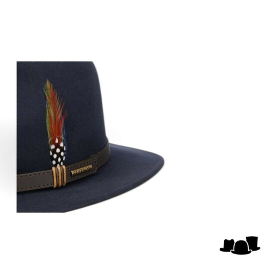 stetson traveller outdoor softfelt wool navy