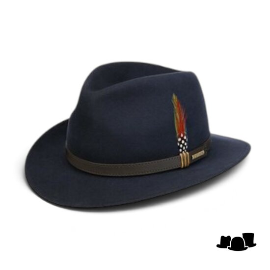 stetson traveller outdoor softfelt wool navy