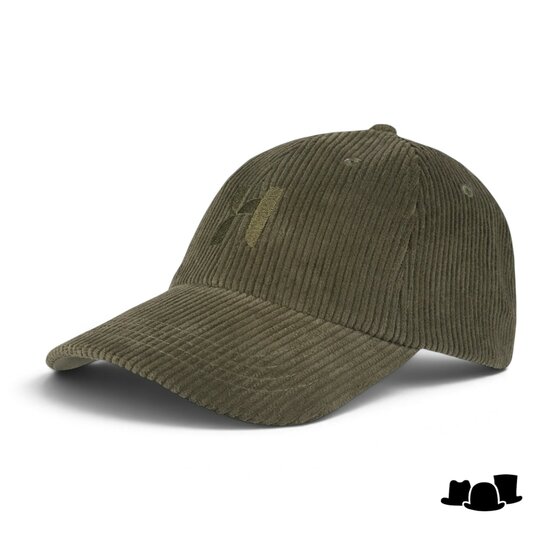 hatland baseball cap capri corduroy groen