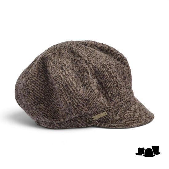 seeberger ballonpet tweed look teak camel