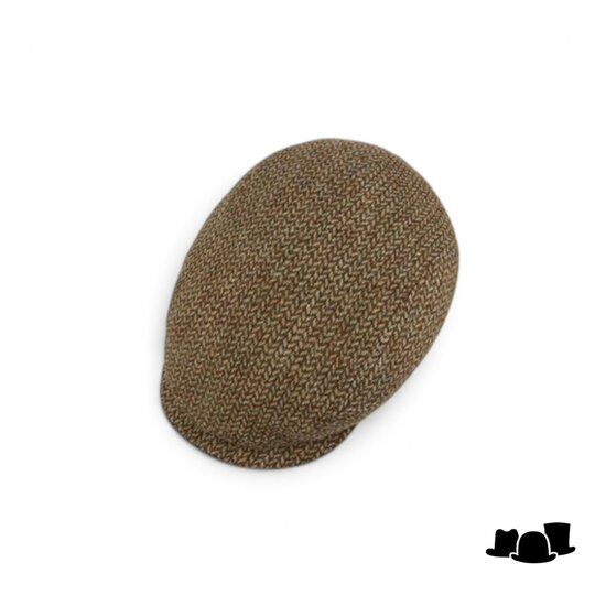 stetson driver cap harris tweed brown beige green