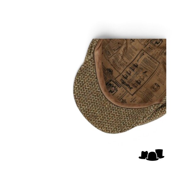 stetson driver cap harris tweed brown beige green