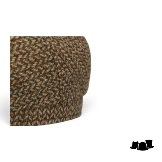 stetson driver cap harris tweed brown beige green