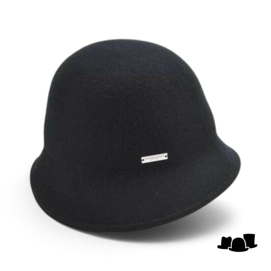 seeberger cloche woolfelt black