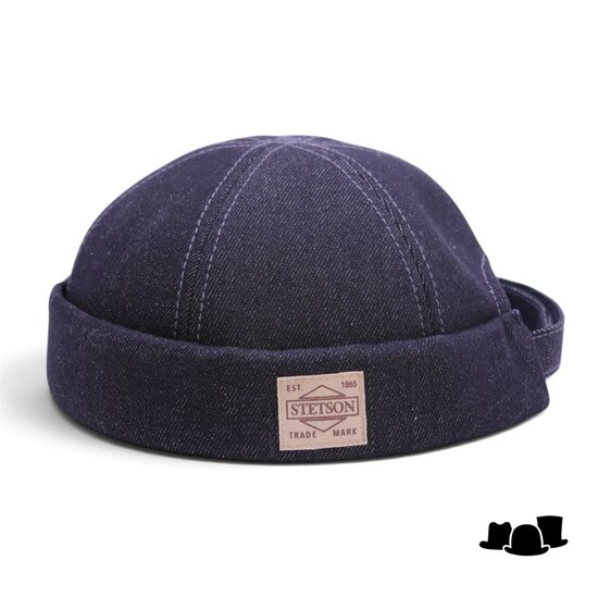 stetson docker cotton denim black