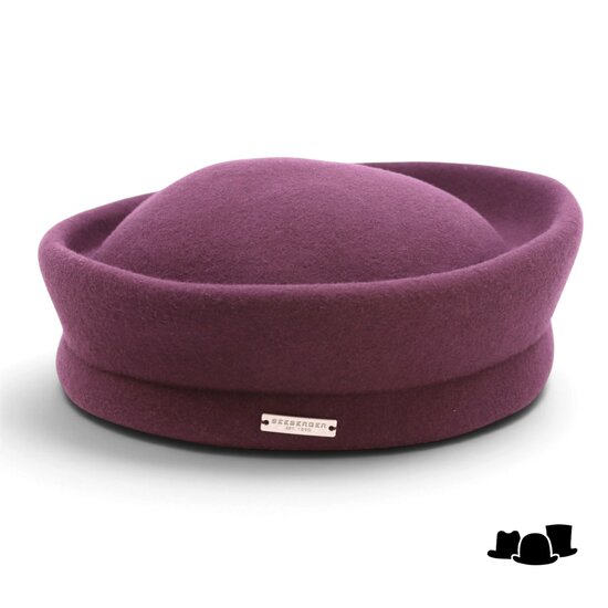 seeberger pillbox wolvilt burgundy