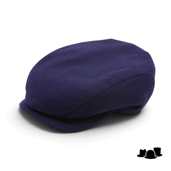 wigens ivy contemporary cap wol visgraat navy