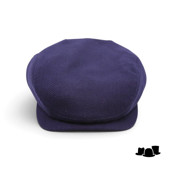 wigens ivy contemporary cap wol visgraat navy