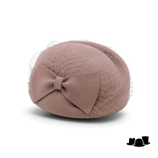seeberger dopje voile strik rose beige