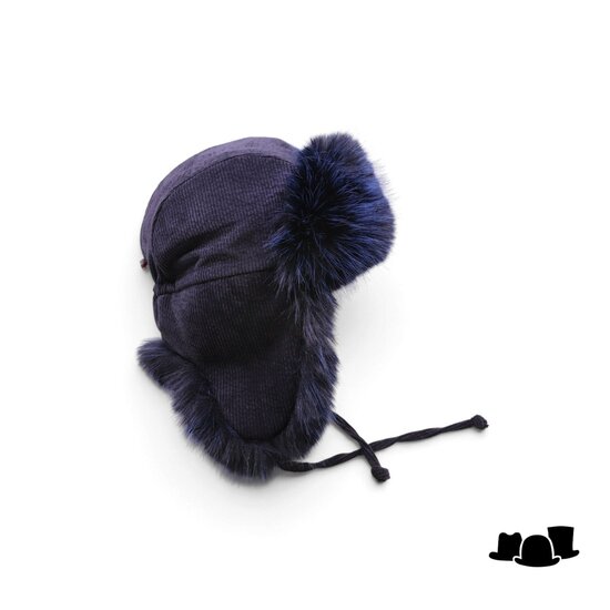 bedacht pilotenmuts chapka donkerblauw