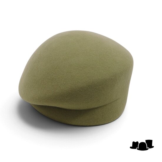 seeberger dopje vouw wolvilt olive